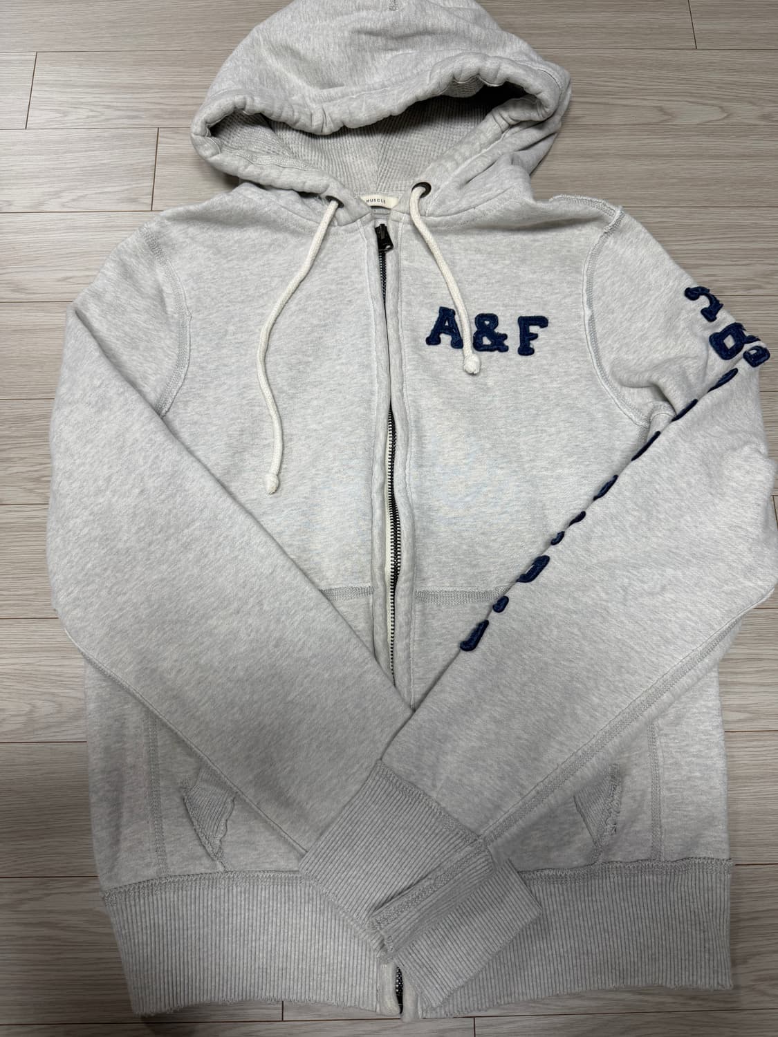 아베크롬비 그레이 후드집업 M 상품이미지2