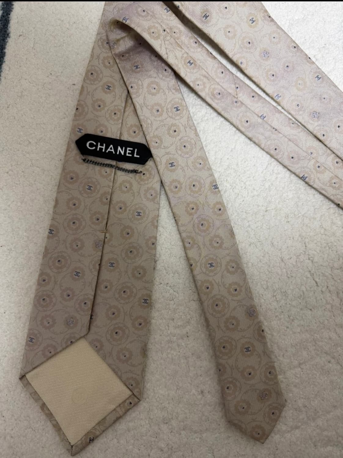 샤넬 로고 실크넥타이 상품이미지3