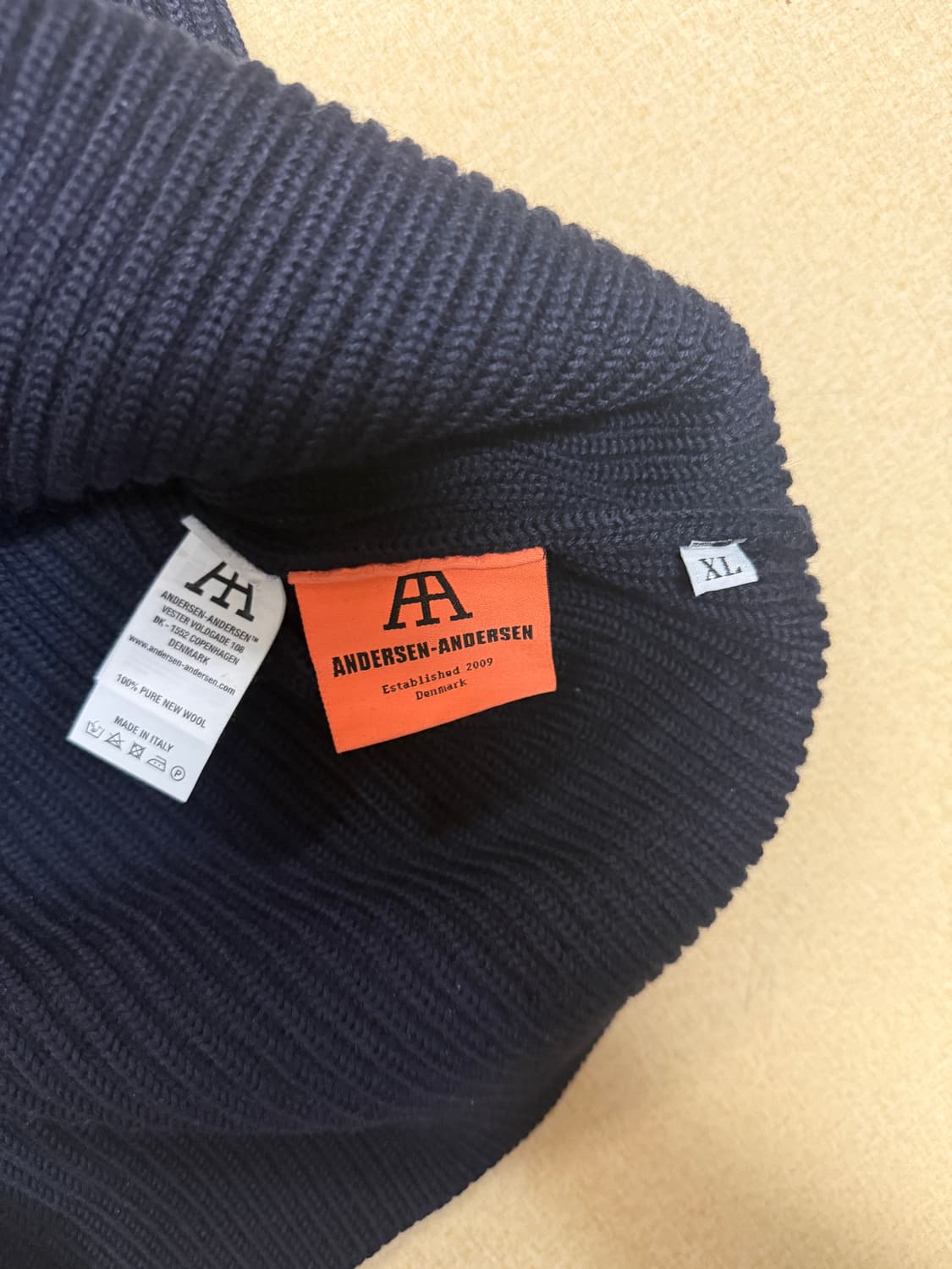 안데르센안데르센 크루넥, XL, 네이비 블루 상품이미지4