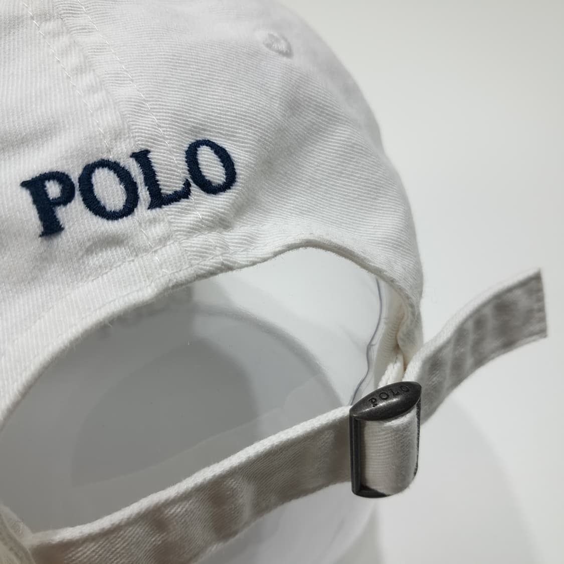 CL488 폴로 다크네이비 자수 화이트 볼캡 모자 상품이미지6