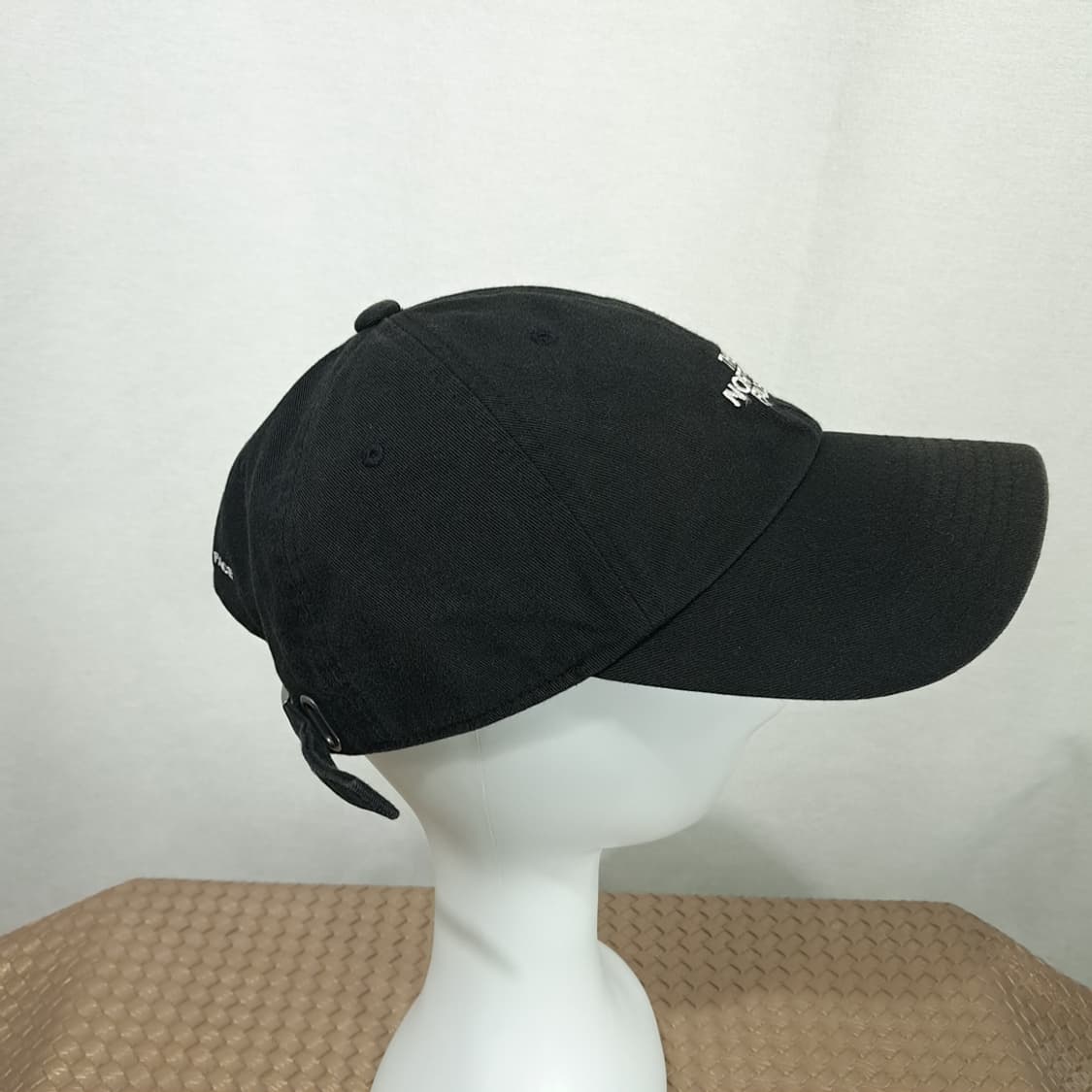 노스페이스 블랙 코튼 화이트 로고 자수 볼캡 P2025 상품이미지4