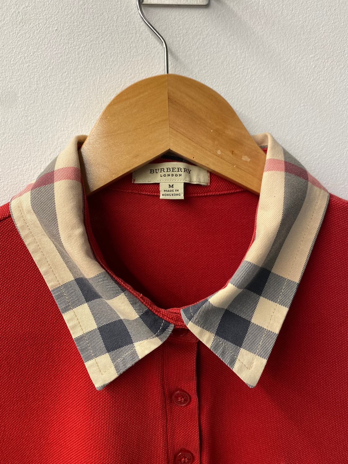 [M] Burberry 버버리 체크 카라 피케 티셔츠 상품이미지3