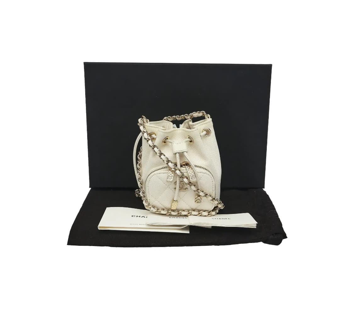 [S급] 샤넬 캐비어 어피니티 금장 체인 미니 버킷백 판매합니다!!! 상품이미지1