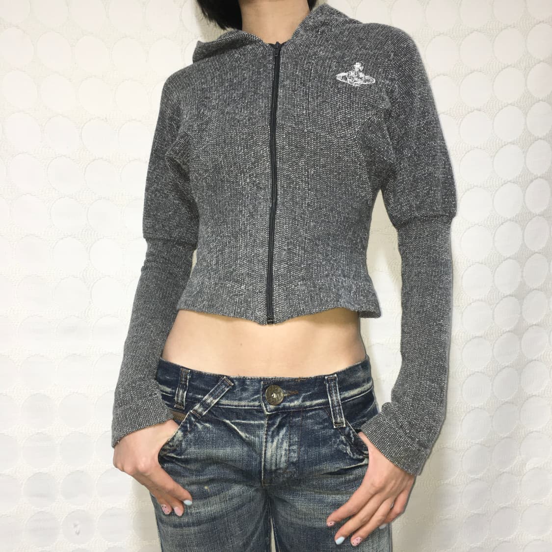 비비안 웨스트우드 그레이 후드집업 상품이미지1