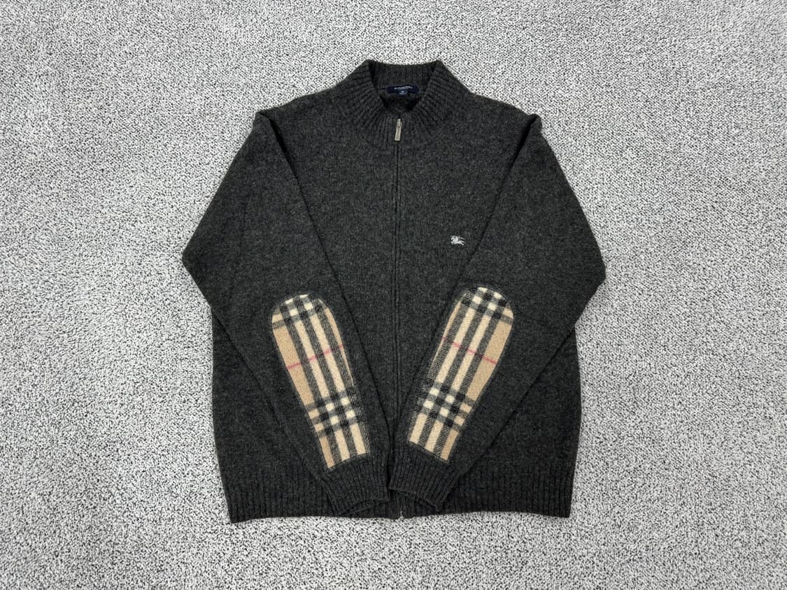 버버리 램스울 엘보우패치 집업 상품이미지1