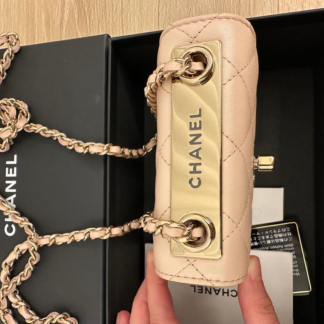 샤넬 트렌디cc 미니 핑크베이지 상품이미지5