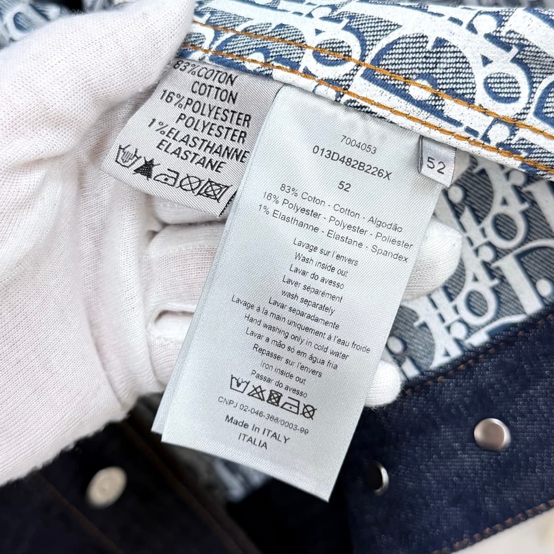 [S+급/52] 디올 오블리크 데님 트러커 청자켓 상품이미지7