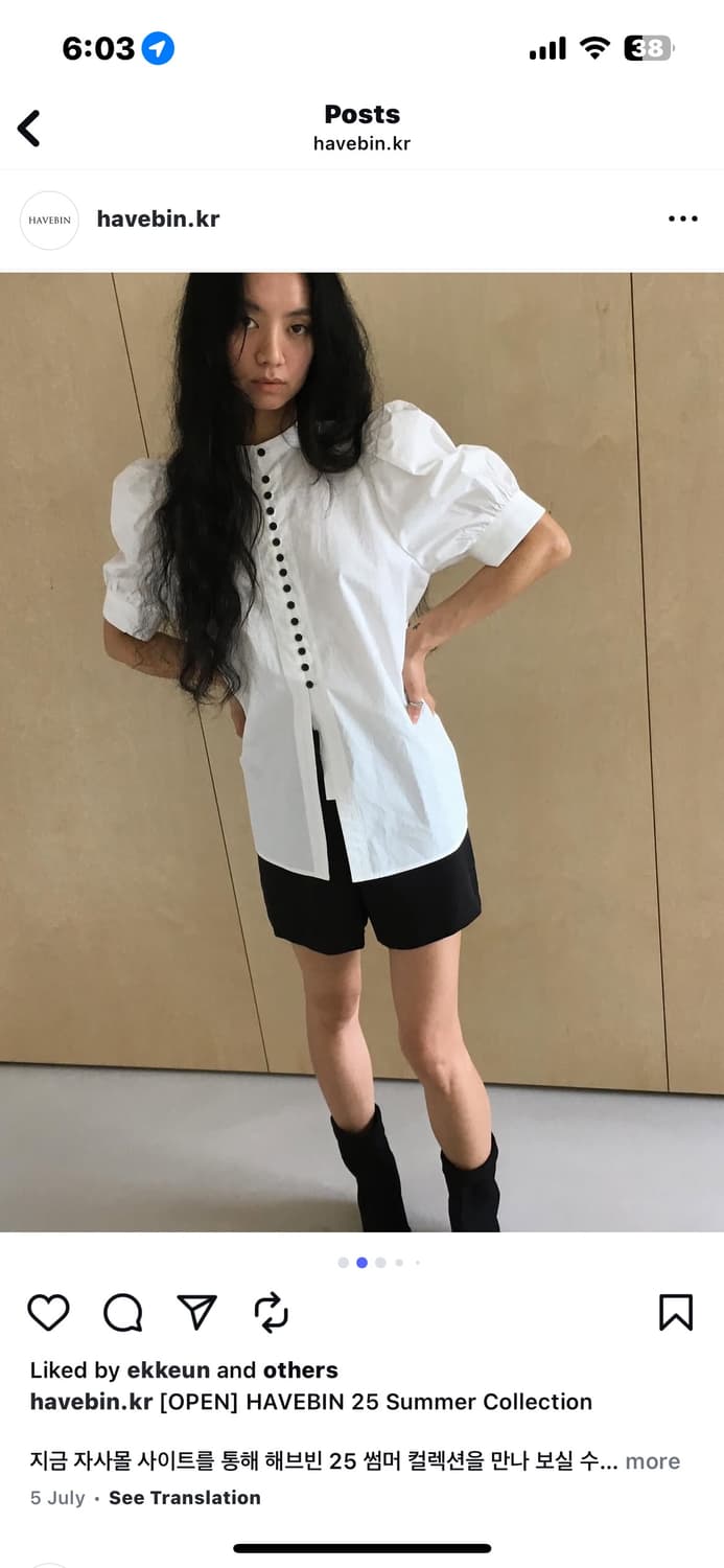 Havebin 해브빈 shorts pant black M사이즈  상품이미지3