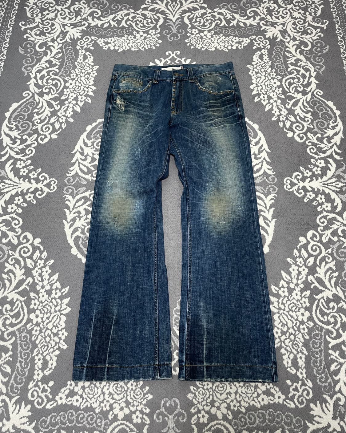 wide boots cut stud denim pants 상품이미지5