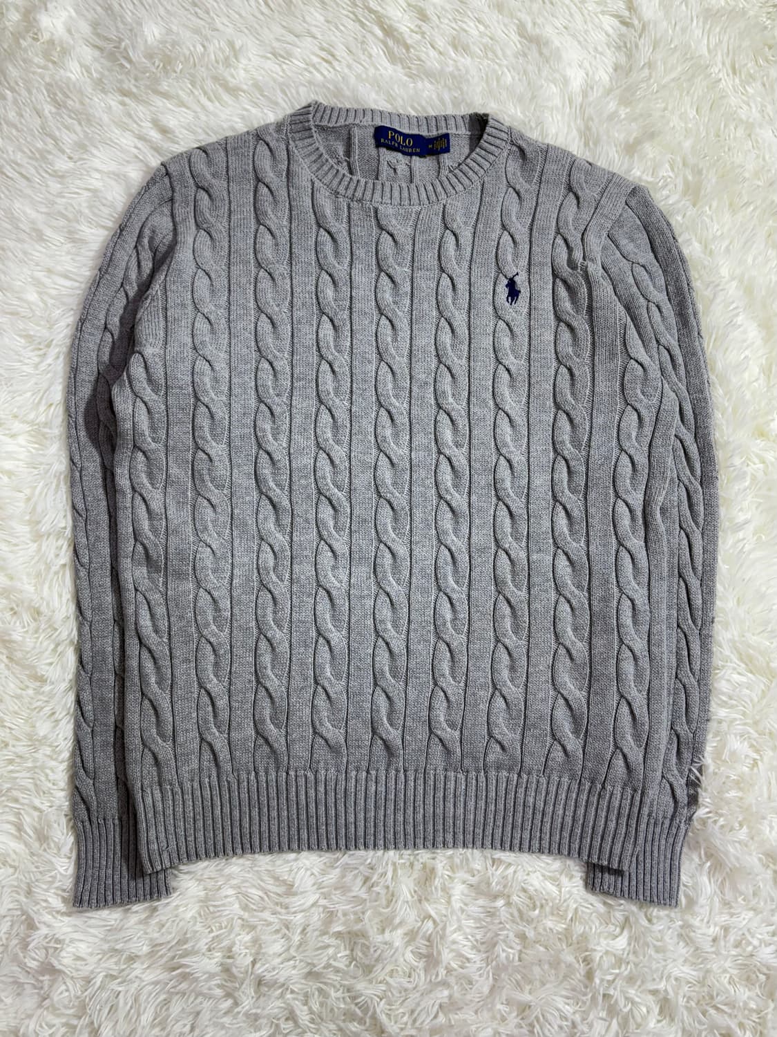 폴로 랄프로렌 그레이 포니 꽈배기 니트  상품이미지3