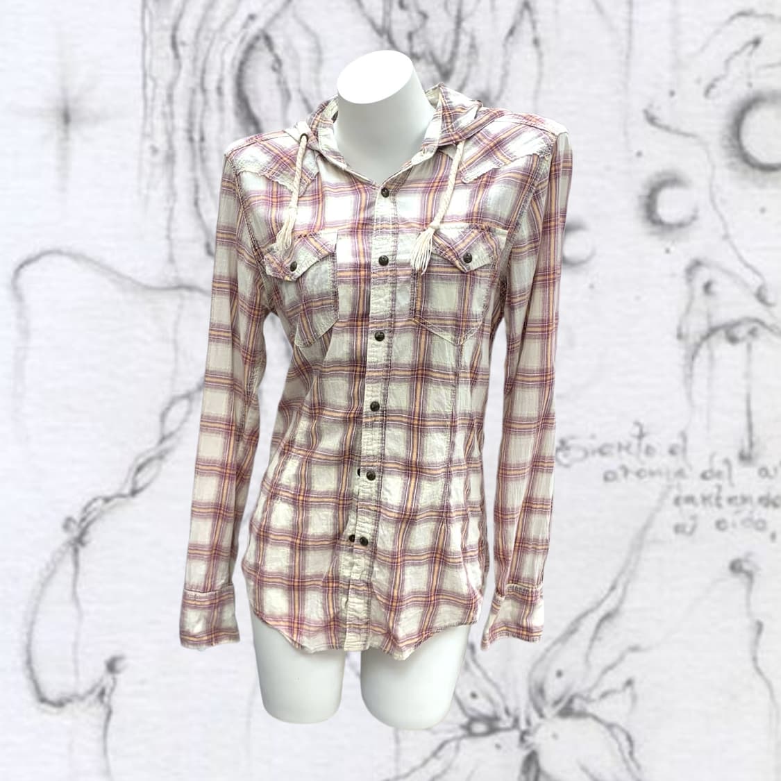 g.o.a Nerd check hood outer 상품이미지1