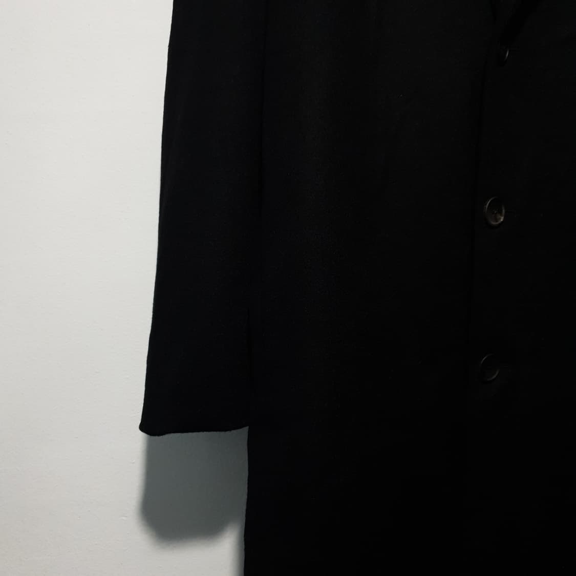 실측 XL) 인사일런스 X 분트 싱글 울 캐시미어 블렌드 코트 자켓 블랙 상품이미지3