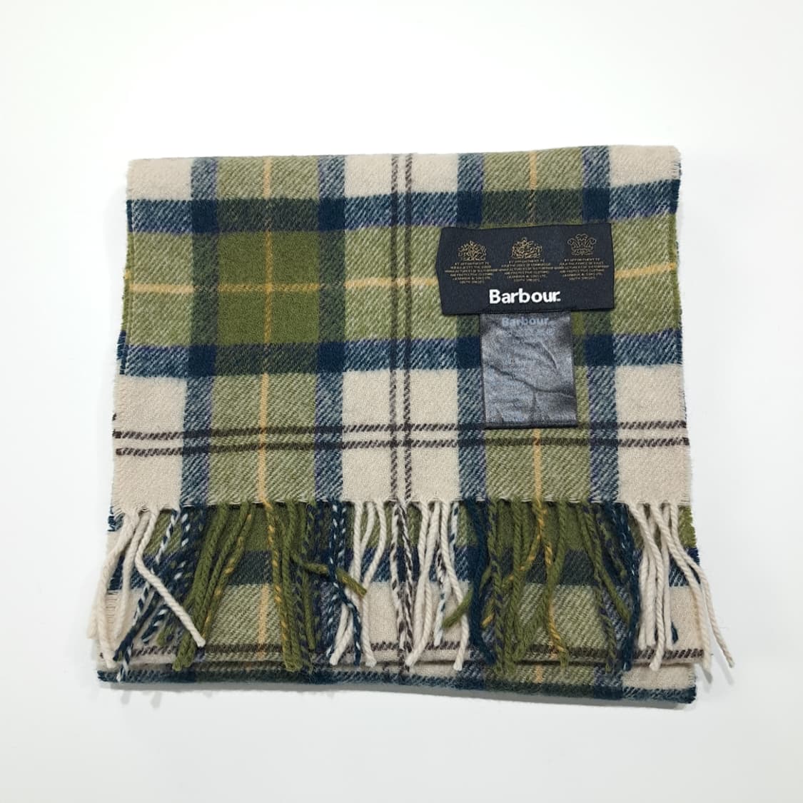 MX659 바버 램스울 타탄체크 그린 머플러 목도리 상품이미지6