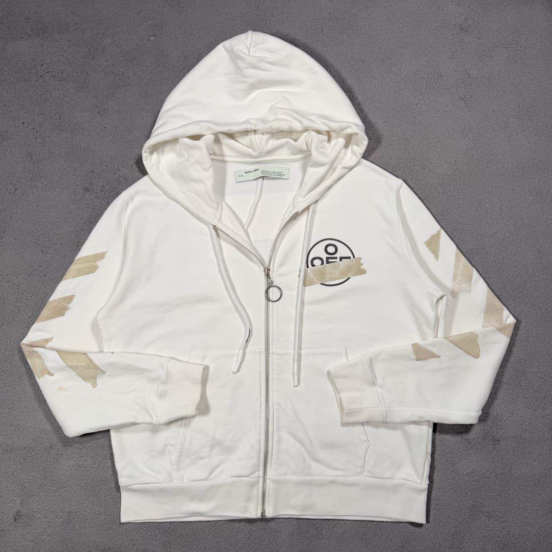 오프화이트 20ss 테이프 애로우 후드집업 상품이미지2