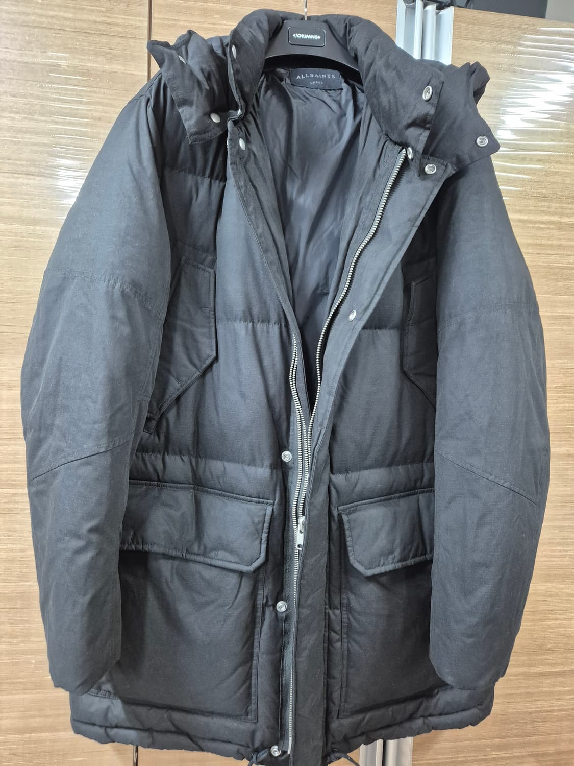 올세인츠 남성 블랙 세르지오 파카 패딩 (L/105) 상품이미지2