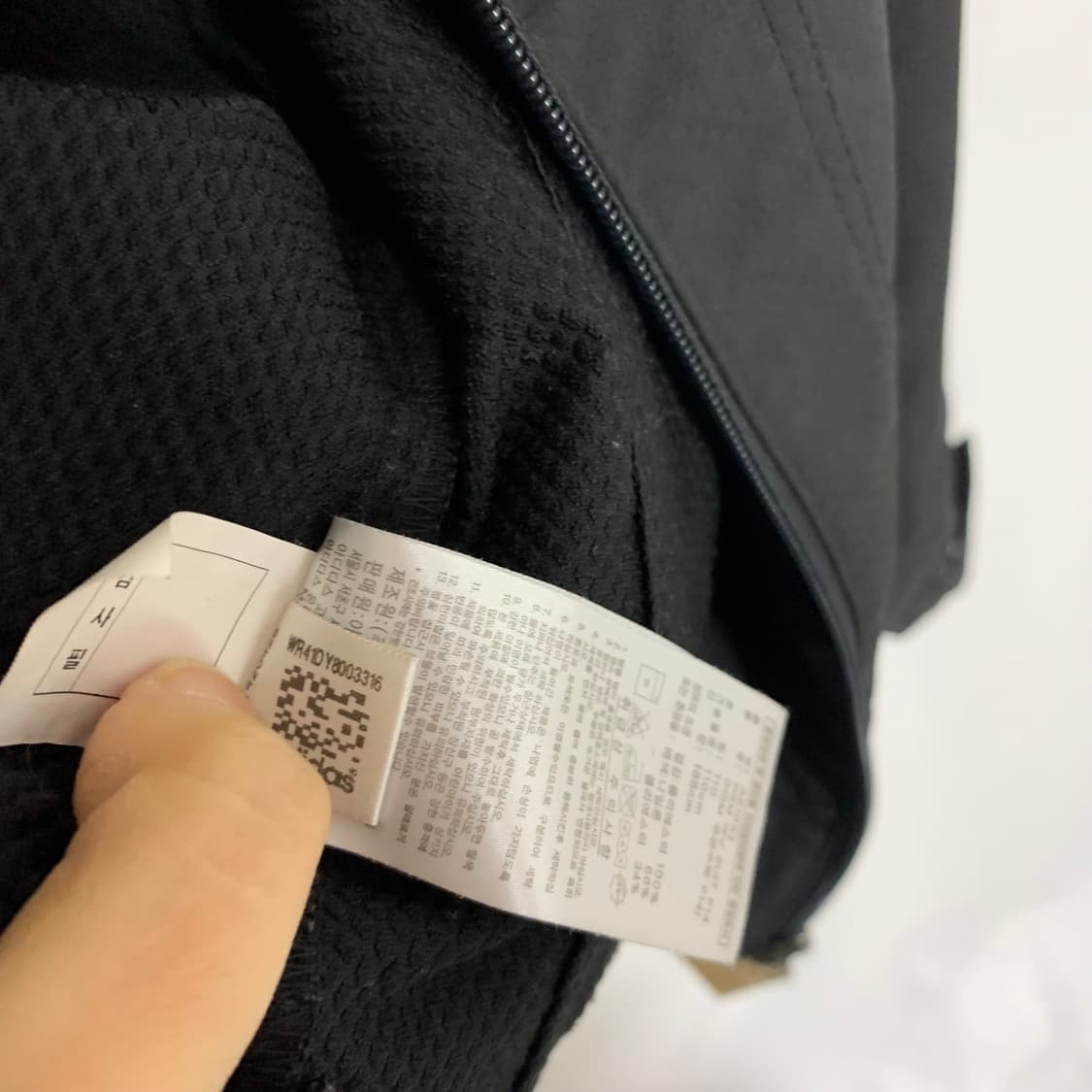 아디다스 빈티지 블랙/그레이 삼선 바람막이 집업 져지 110 상품이미지6