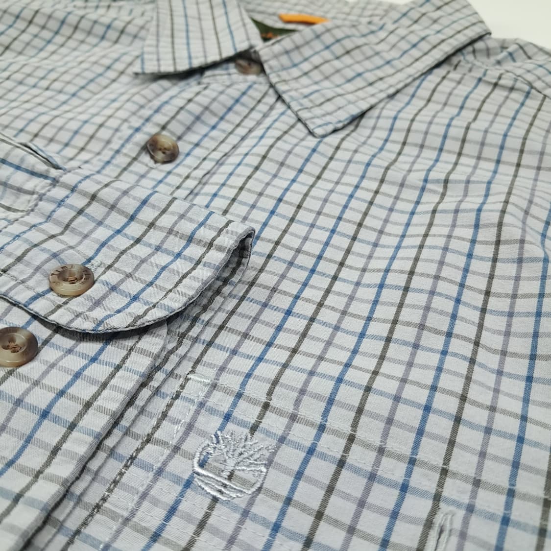 CL753 L 팀버랜드 90s 홍콩판 마이크로체크 셔츠 남방 상품이미지4
