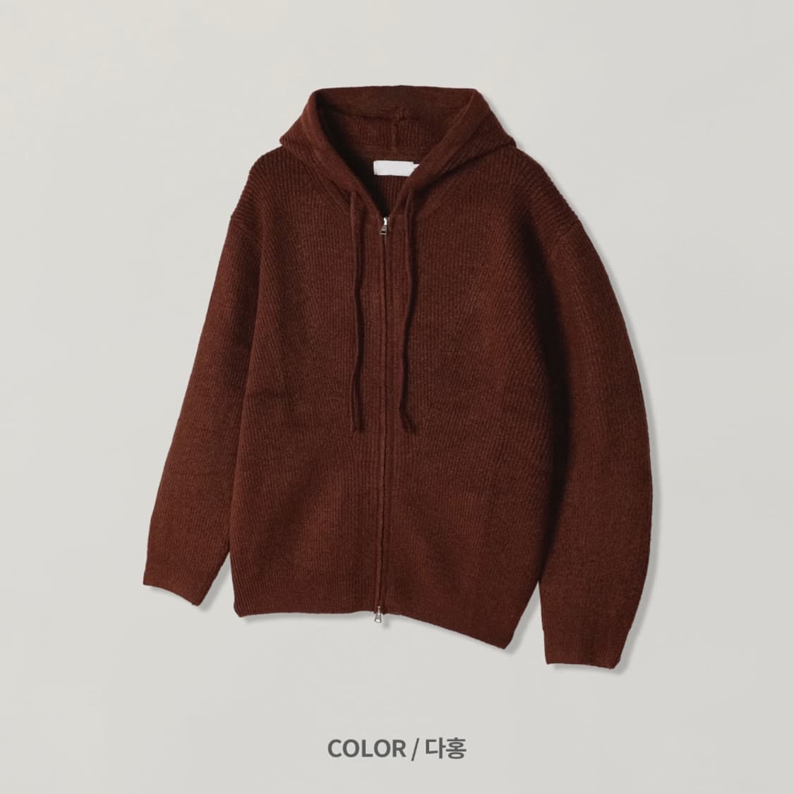 [M, L size] 니트 후드 집업 6 color 상품이미지6