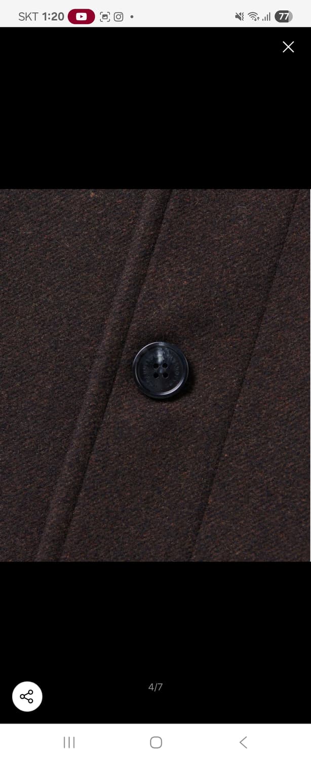 발마칸 울 코트 브라운 상품이미지4