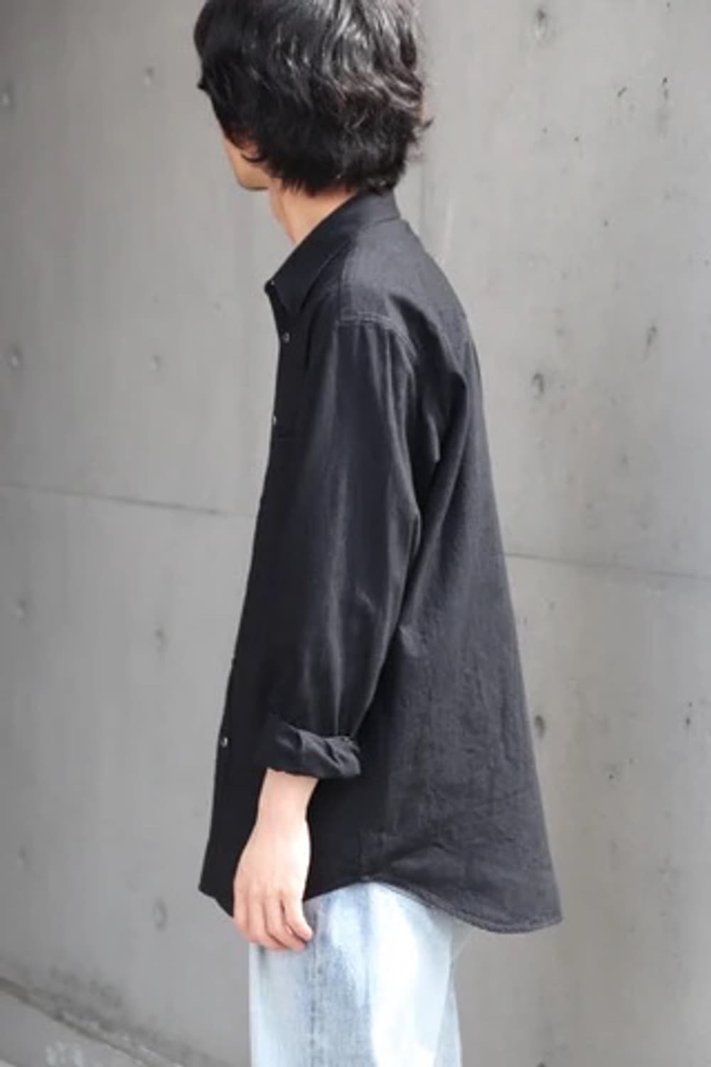오라리 셀비지 슈퍼 라이트 데님 셔츠 상품이미지2