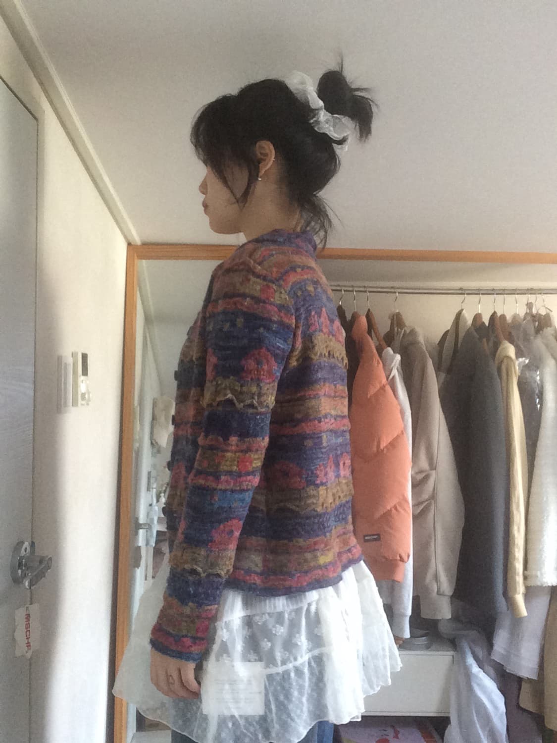 빈티지 패턴 버튼 니트 가디건 상품이미지10