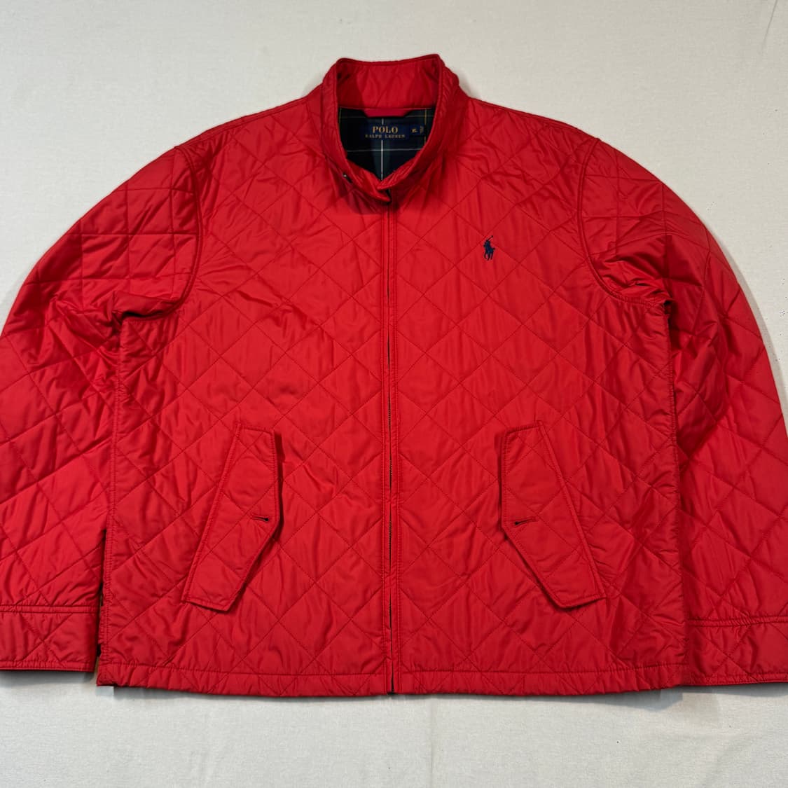 XL) 폴로 랄프로렌 클래식 다이아몬드 퀼팅 자켓 레드 상품이미지2