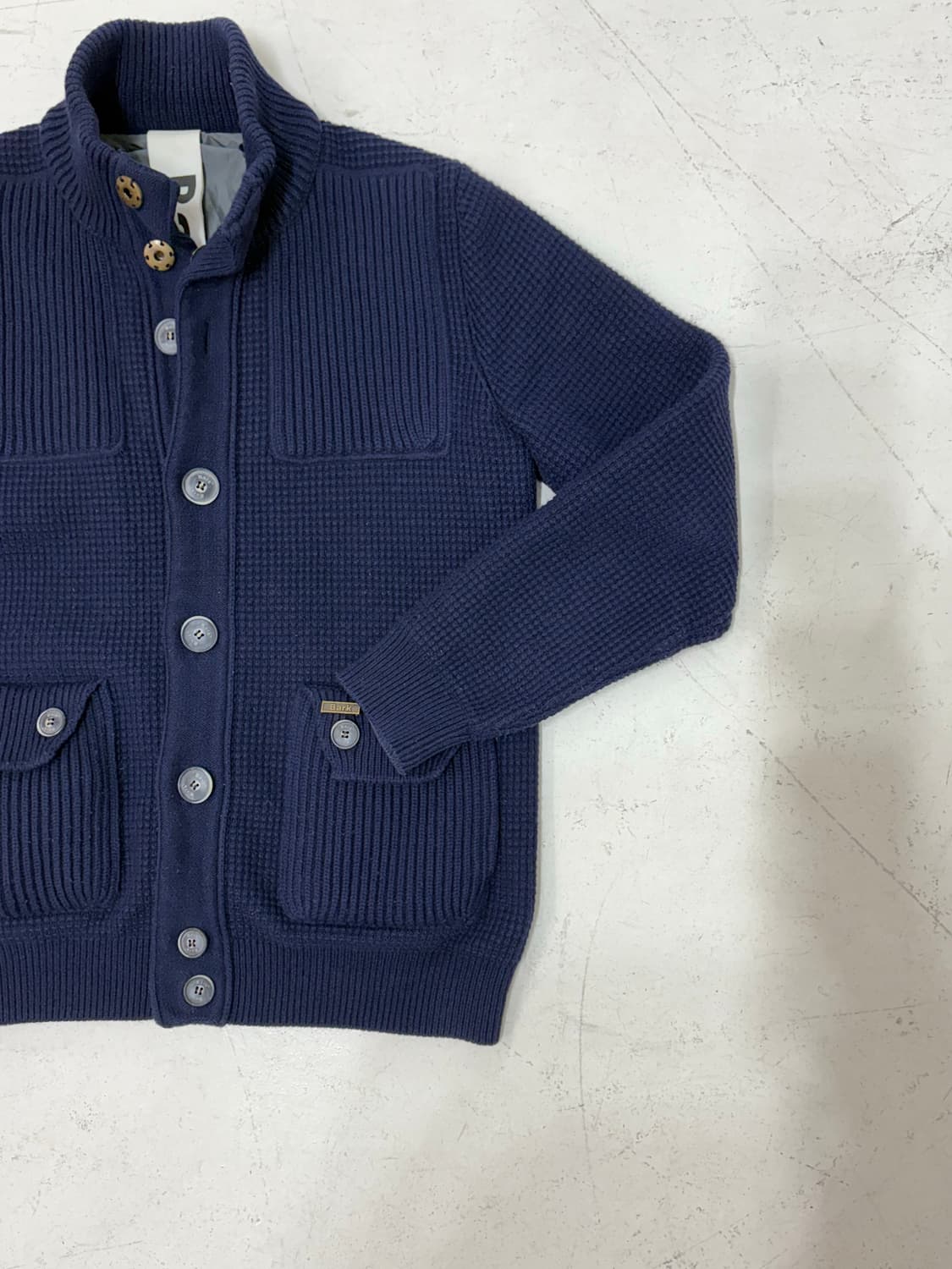 Bark Blue Wool Knit Jacket. 상품이미지2