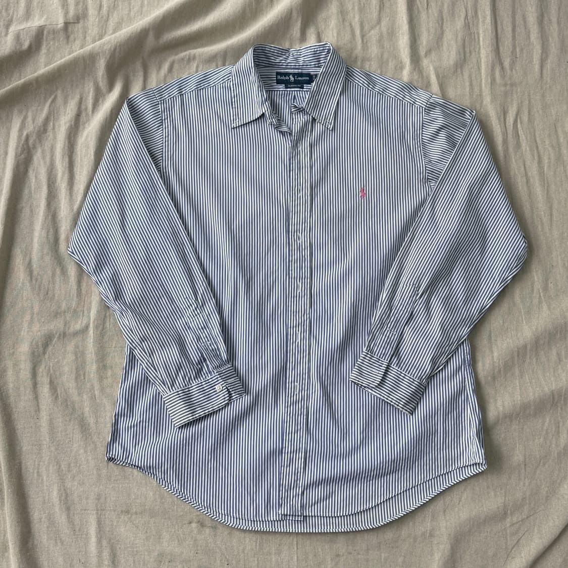 폴로랄프로렌 빈티지 스트라이프 핑크포니 셔츠 105 상품이미지1