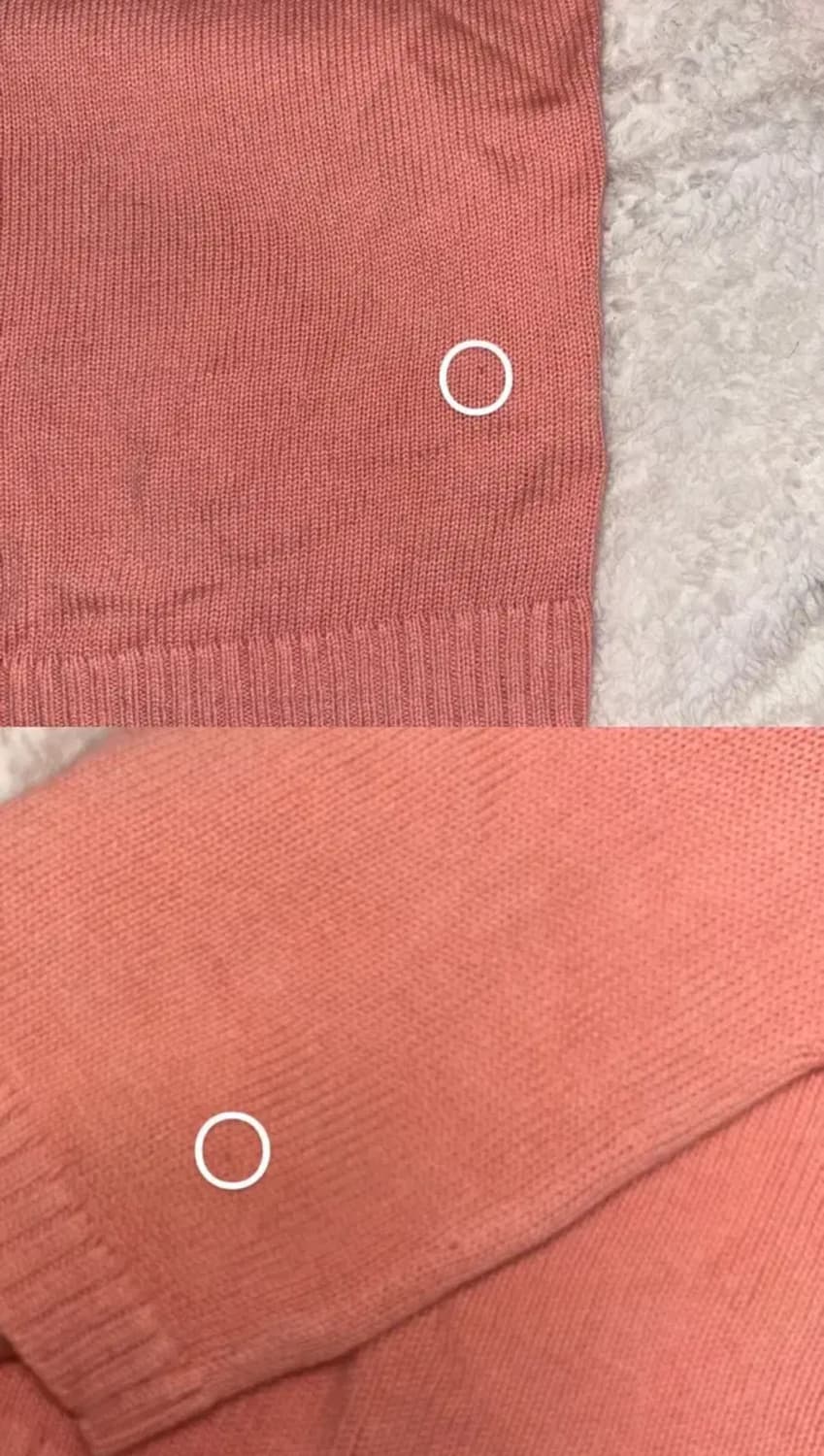 버버리 코랄핑크 퍼프 7부 니트 빈티지 상품이미지4