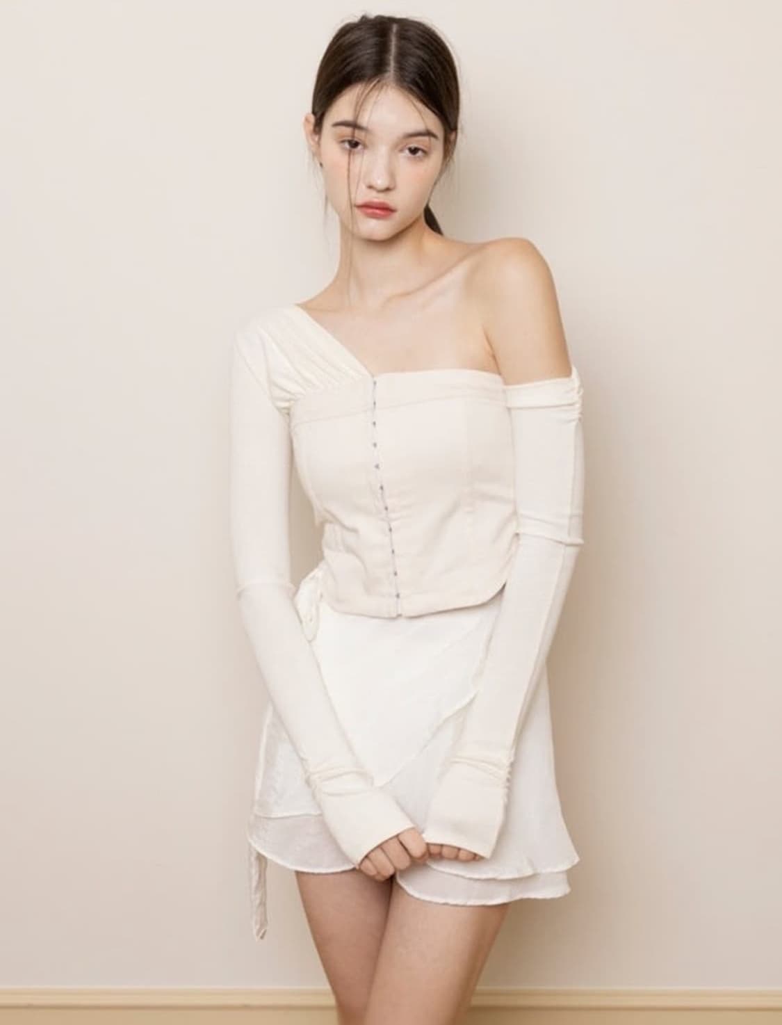 Monika top begie 상품이미지1