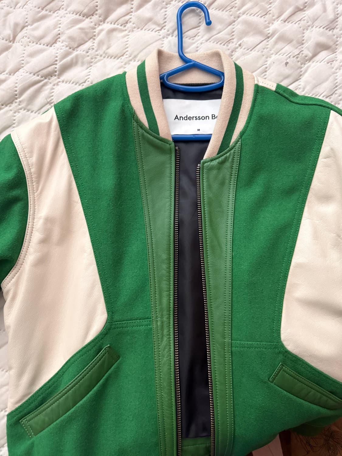 앤더슨벨 모터사이클 자켓 그린 M 상품이미지2