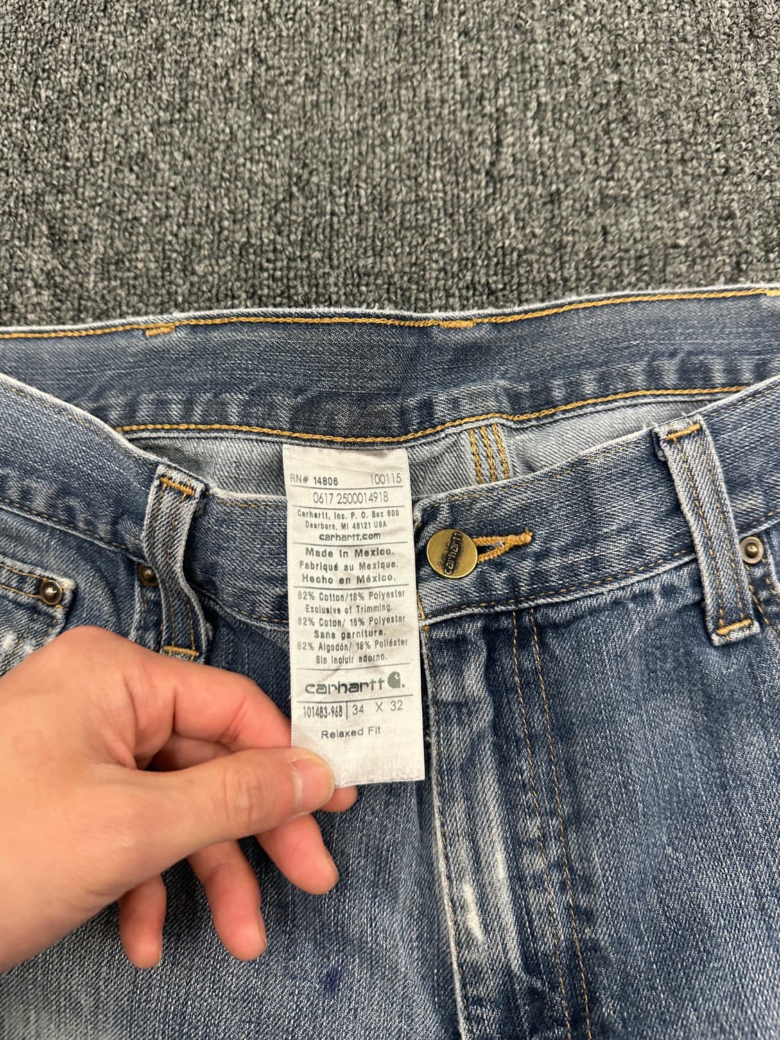 34) 칼하트 Relaxed Fit 빈티지 데님팬츠 상품이미지9