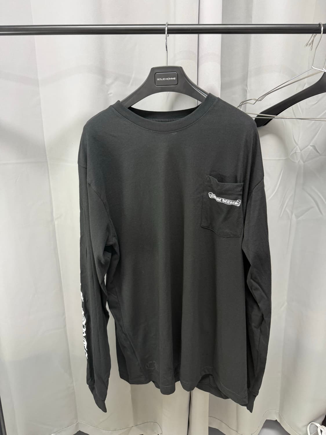 크롬하츠 스크롤 로고 롱슬리브 티셔츠 블랙 XL 상품이미지1