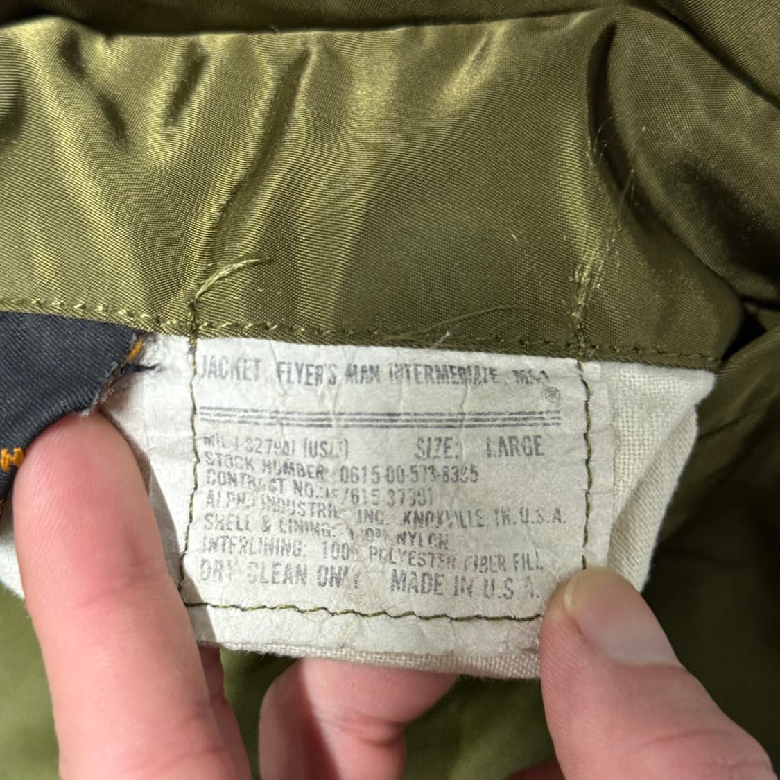 60-70s USA 알파인더스트리 베트남전 ma-1 플라이트 봄버 자켓 상품이미지8