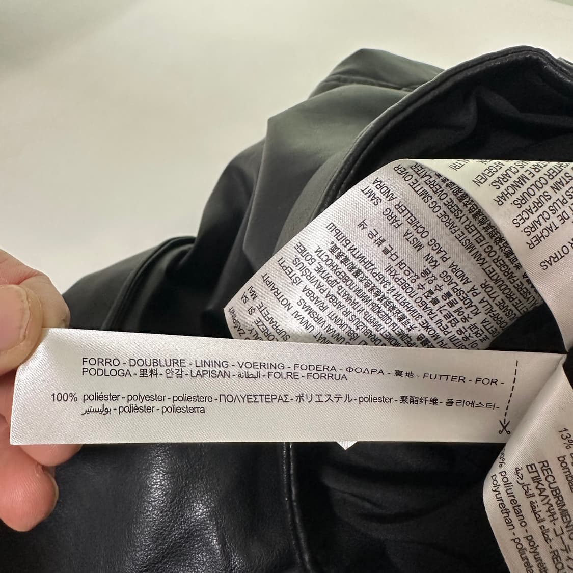 우먼S 자라 블랙 크롭 레더 라이더자켓 상품이미지7