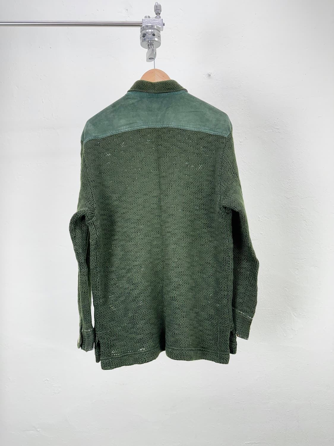 지안프랑코 페레 아미 오피스 엘보 패치 니트 카라 가디건 상품이미지6