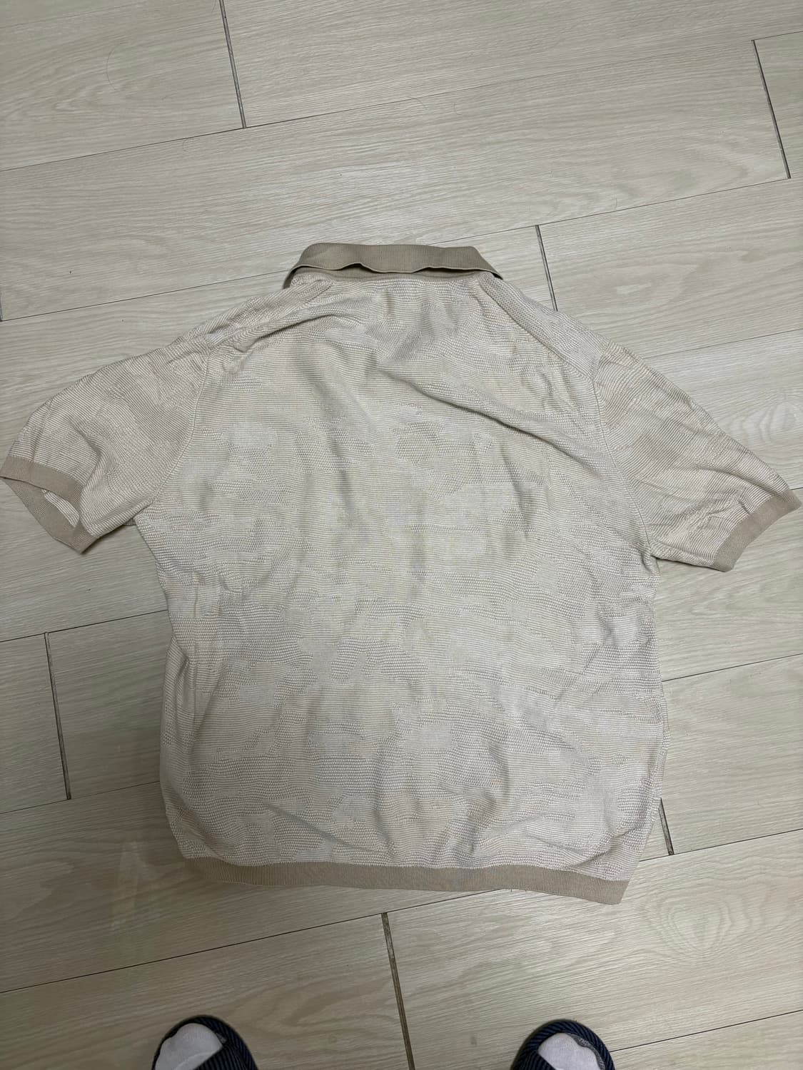 COS 코스 코튼 자카드 폴로 셔츠 XXL 상품이미지5