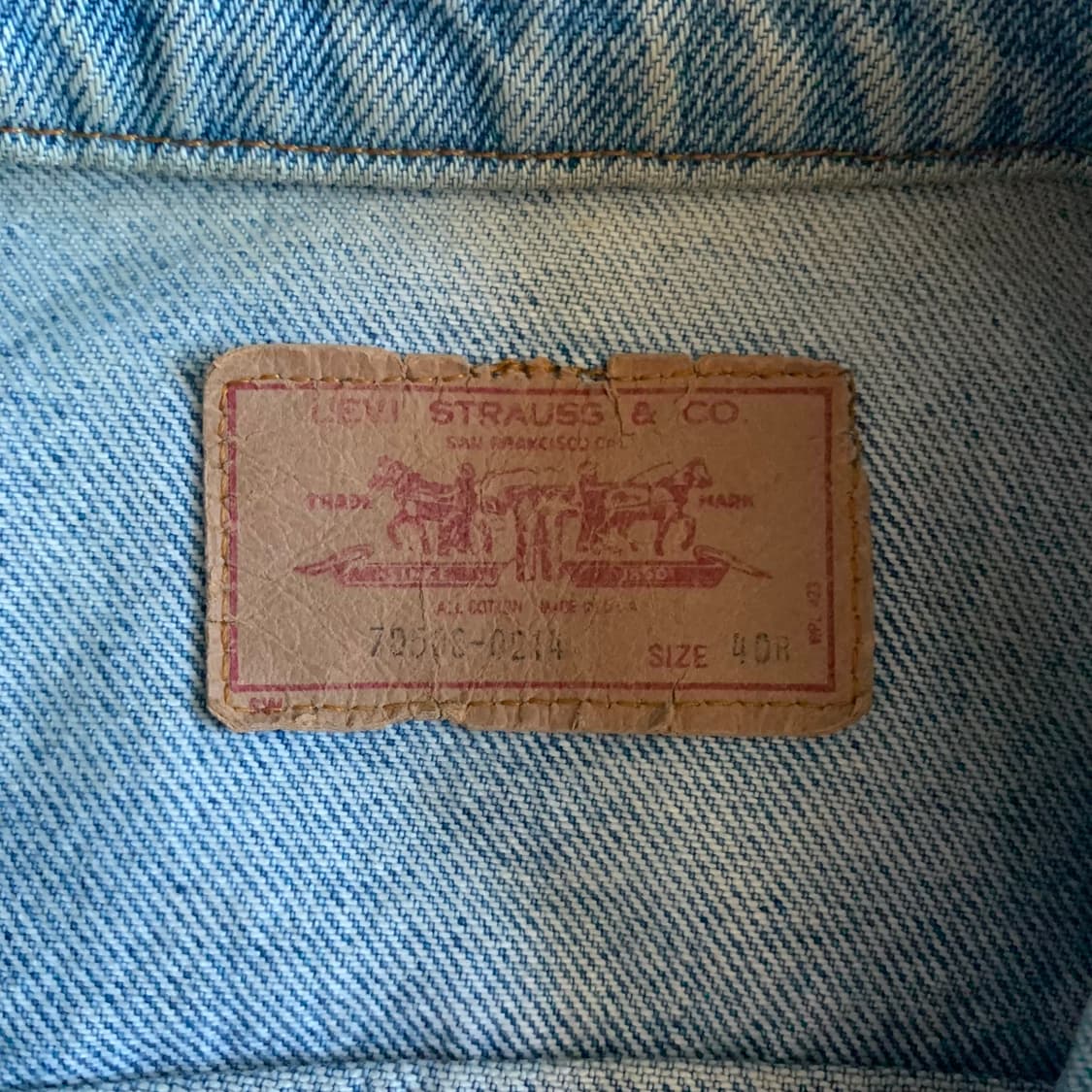 80s 리바이스 빈티지 데님 트러커 자켓 상품이미지5