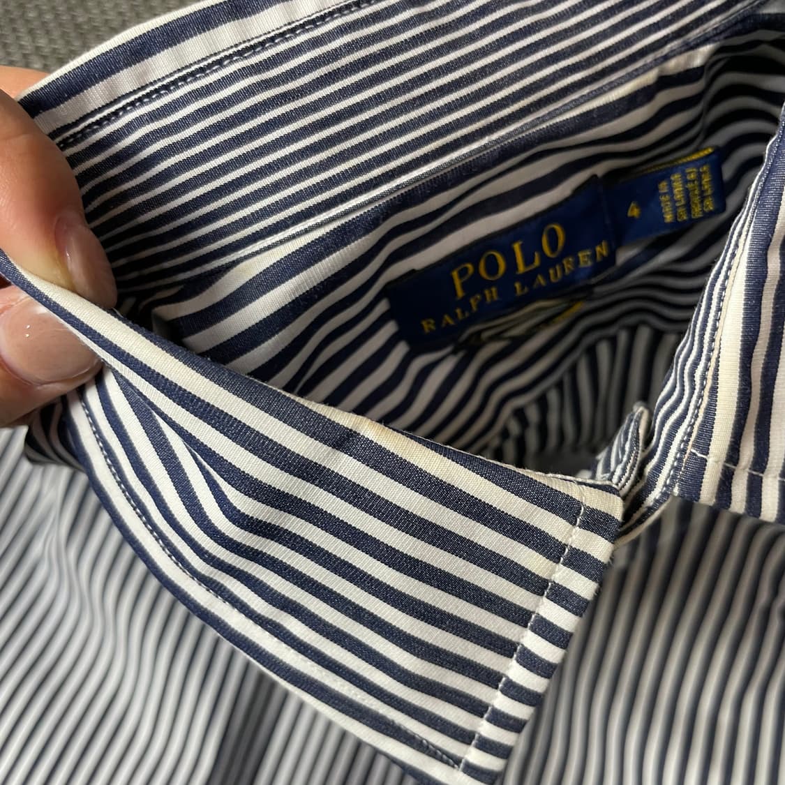 폴로랄프로렌 네이비 스트라이프 긴팔 셔츠 4 상품이미지5