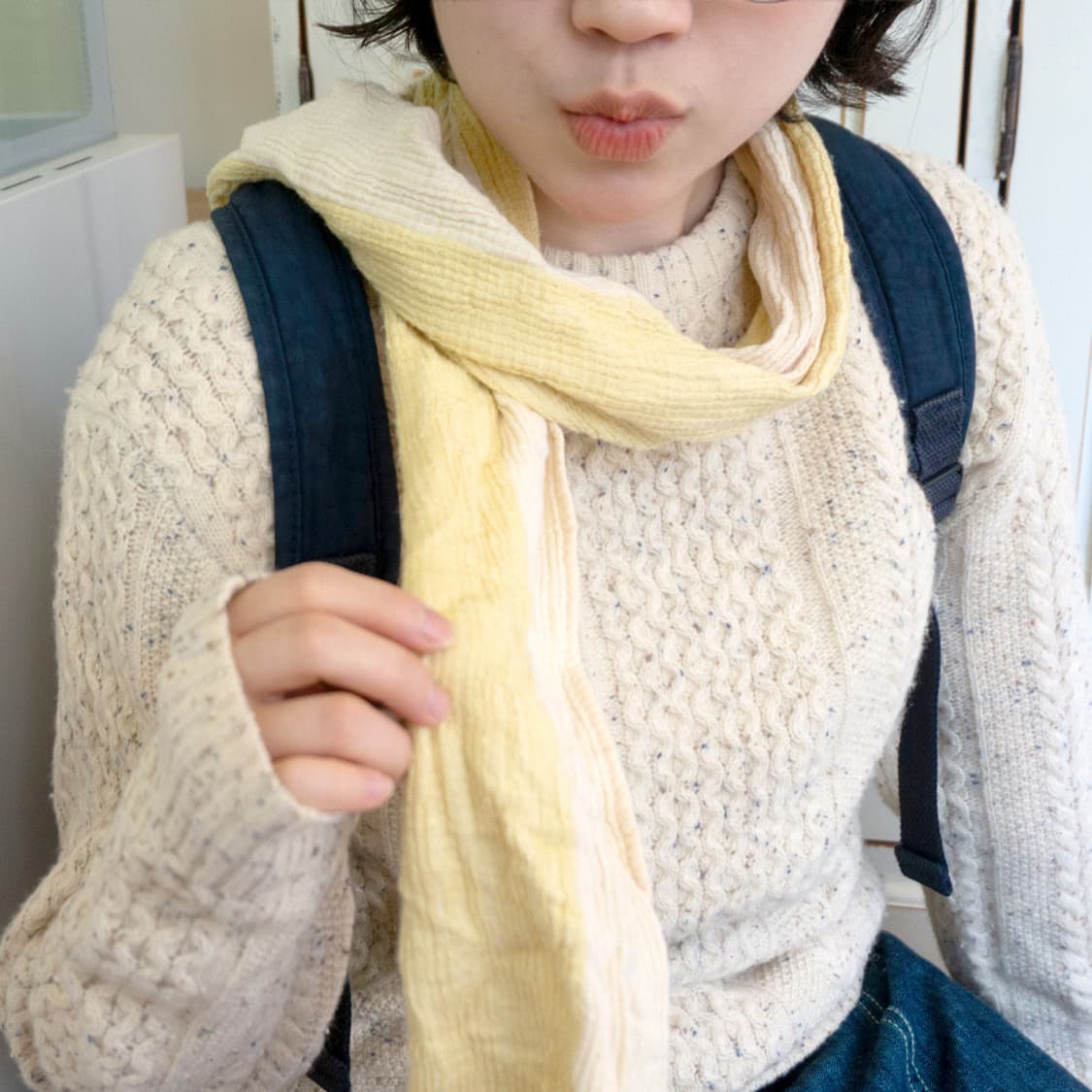 [SNOW PEAK] 소프트 레몬 크링클 머플러 상품이미지2