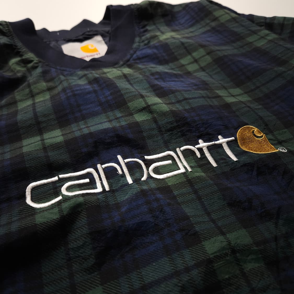 칼하트 올드스쿨 빅로고 박시핏 체크 우븐 웜업 (XL) 상품이미지3