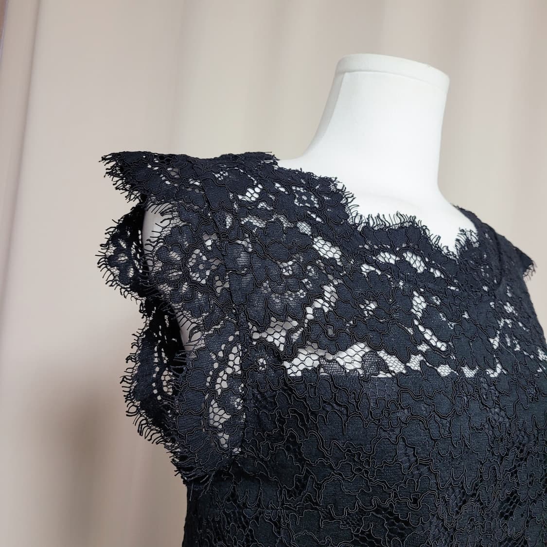 클로디피에로 원피스 드레스 리본 백트임 펀칭레이스 (55) 상태최상 상품이미지4