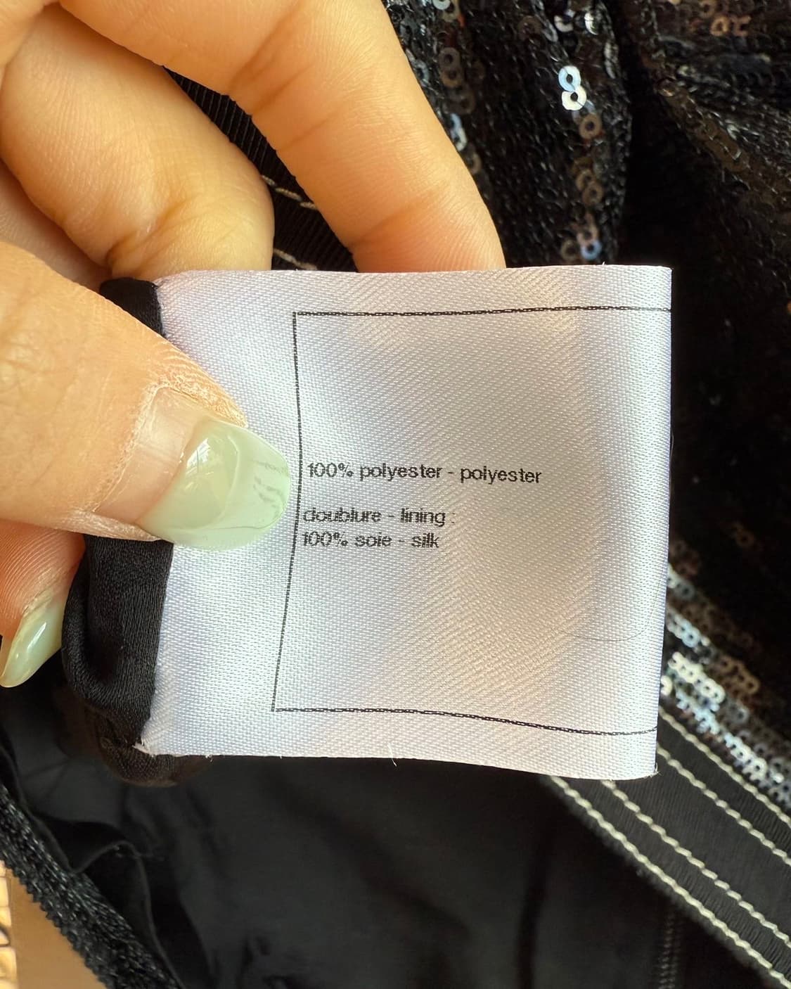 샤넬 블랙 스팽글 크롭 자켓  상품이미지10