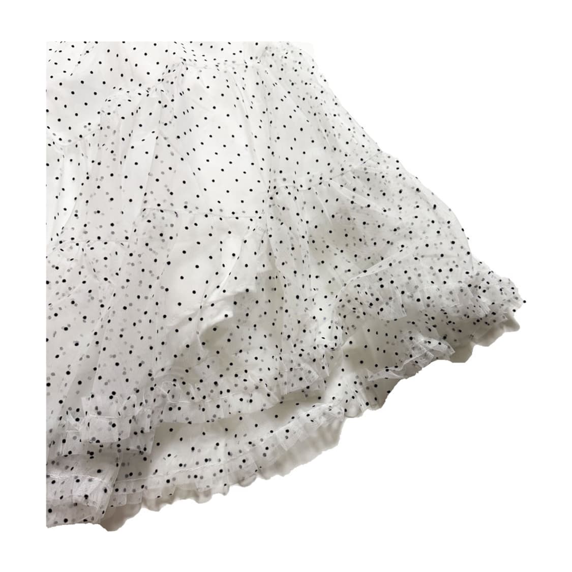 새상품 여자 봄 도트 사선 프릴 미디스커트 상품이미지2