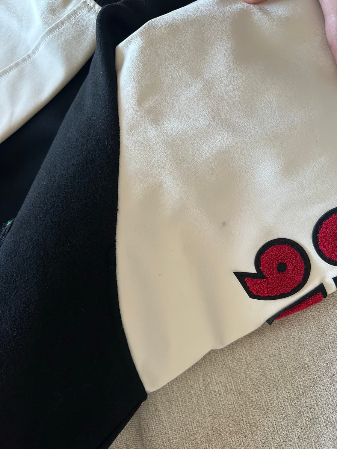 [L] 데님 티어스 바시티 레더 스타디움 자켓 상품이미지6