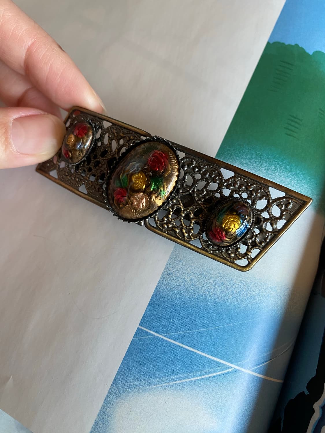 빈티지 앤틱 플라워 헤어핀 상품이미지3