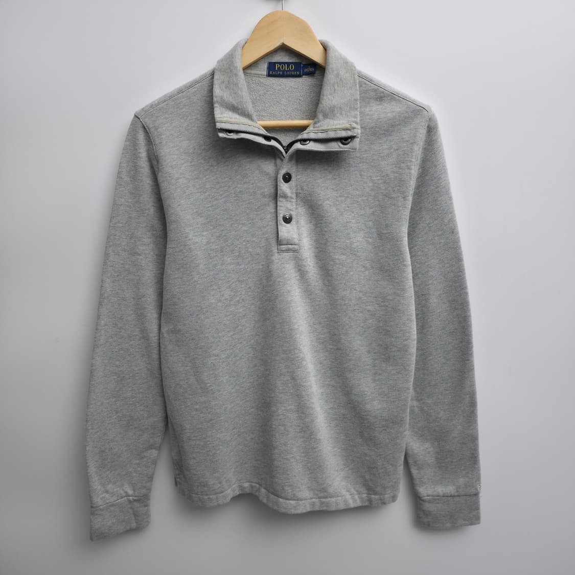 [S] 폴로 랄프로렌 쿼터 버튼 집업 맨투맨 그레이 상품이미지1