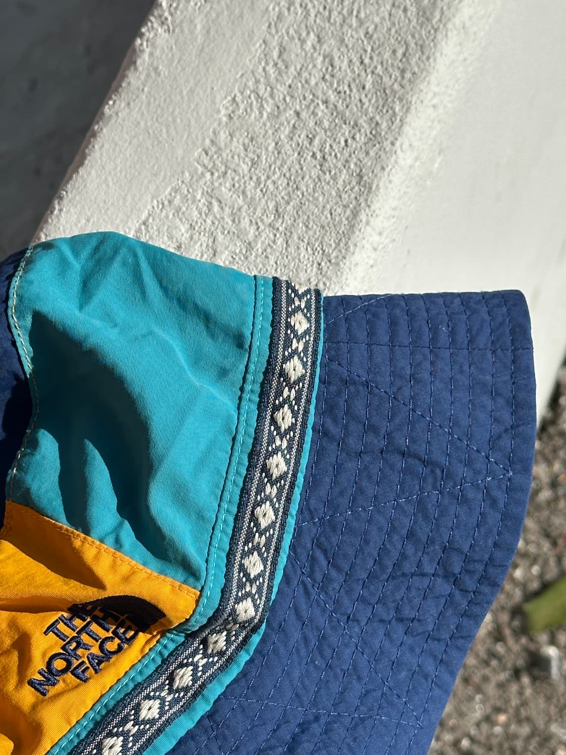 [L] 노스페이스 로고 컬러블럭 버킷햇 모자 상품이미지5