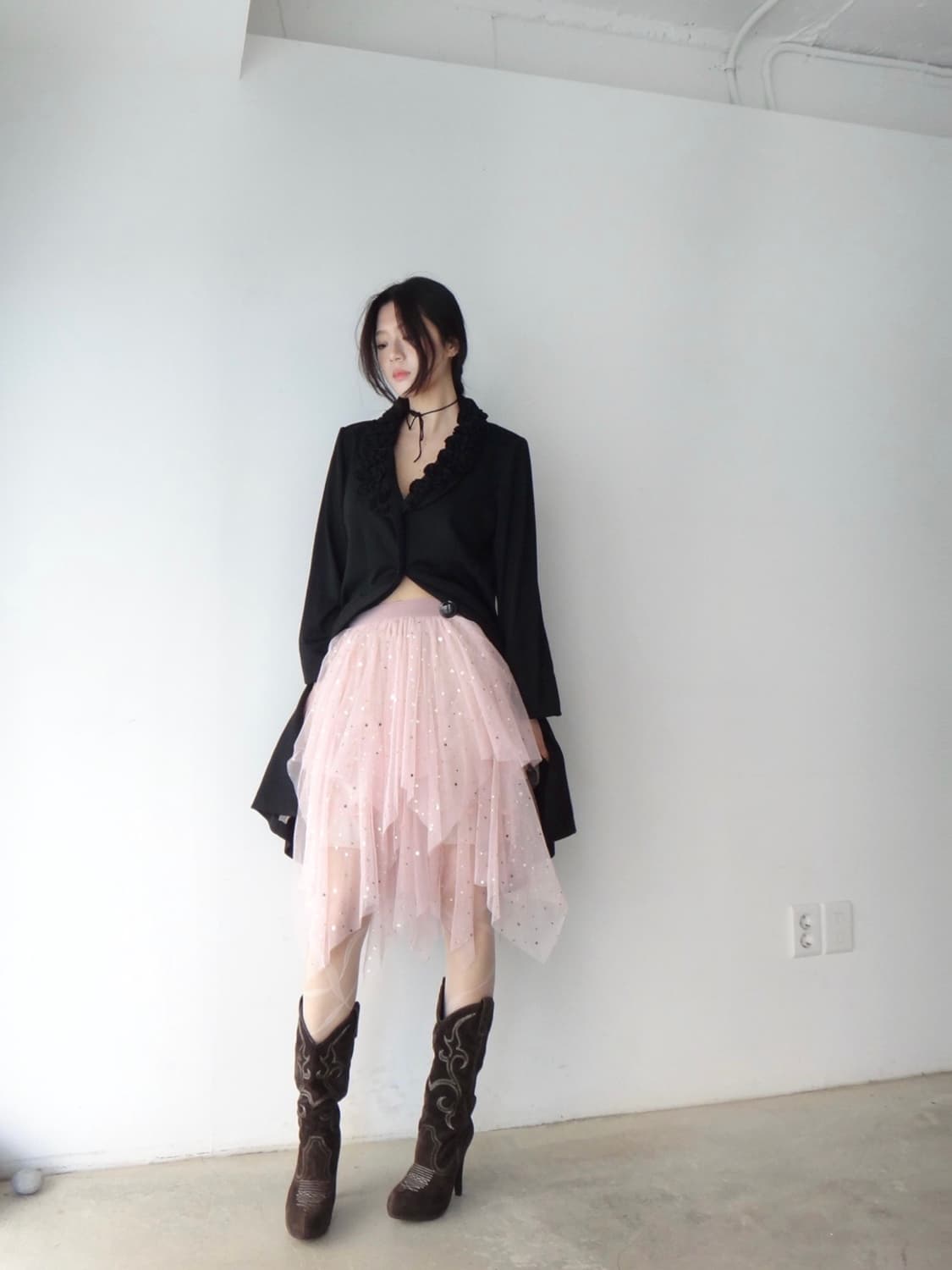 FLAG-G western suede long boots 상품이미지5