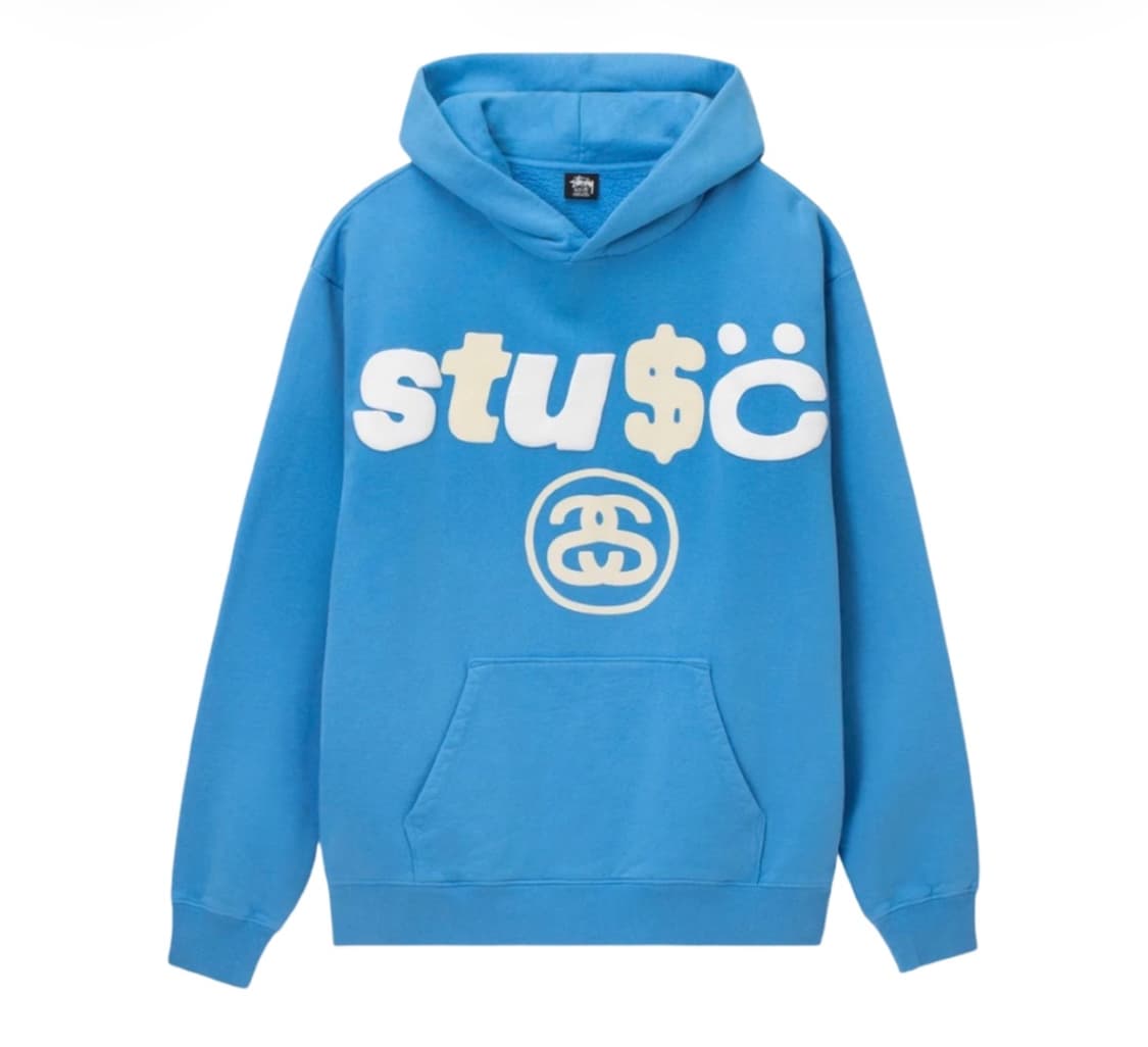 [L]스투시 x CPFM 8볼 피그먼트 다이드 후드 블루 상품이미지1